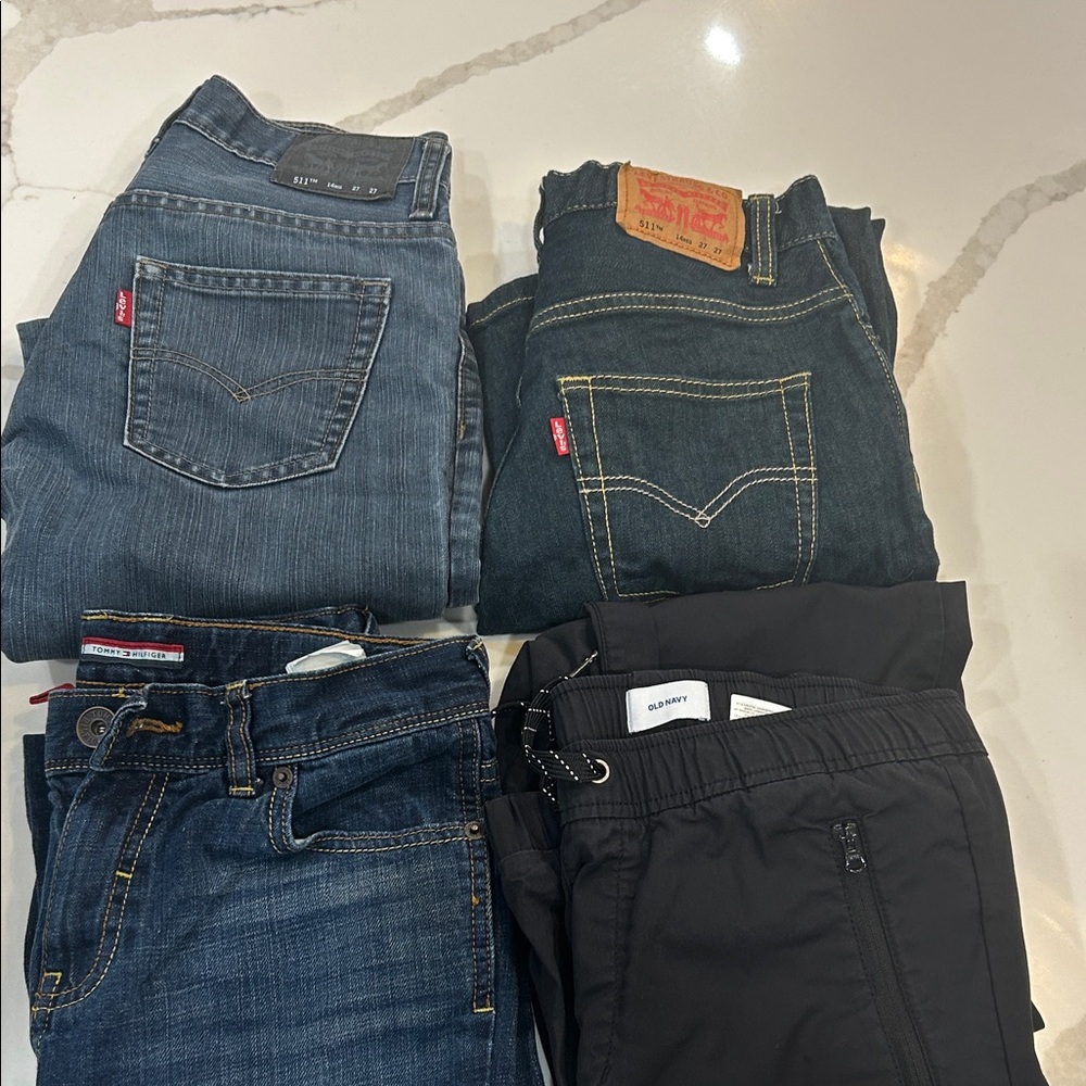 Denim and Black Pants Collection